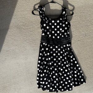 B Darlin Black and White Polka Dot Mini Dress